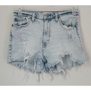 Abercrombie & Fitch The Mom Short High Rise Curve Love Denim Short Size 29/8
